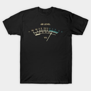 Volume VU Meter Vintage Audio Engineer Recording Studio T-Shirt